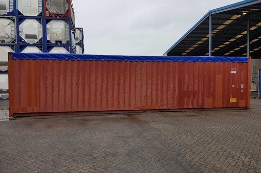 Seecontainer 40′ oben offen 12 m – Container Haus Markt