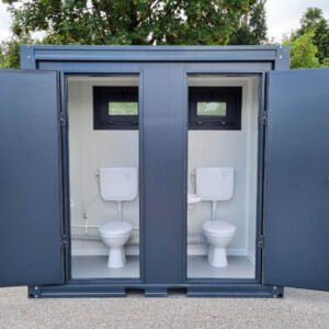 Sanitärcontainer wc - Urinal - mit Doppelkabine für (männlich und weiblich) 240x120m