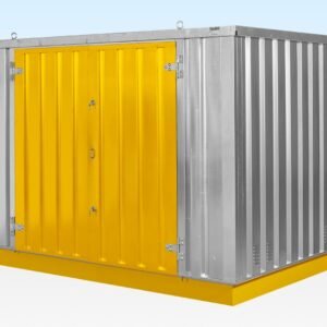 Flach verpacktes Chemikalienlager 3 m x 2,1 m