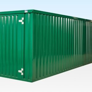 6 m x 2,1 m Flat-Pack-Container mit Endgliedern (pulverbeschichtet)