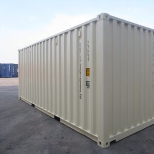 Container 20 Fuß cremeweiß 1. Fahrt (neu)