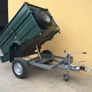 Manuelle hydraulische Kippanhänger + Trägheitsbremse 2.000 x 1.300 x 600 + 350 - Mma 750 kg-Neu